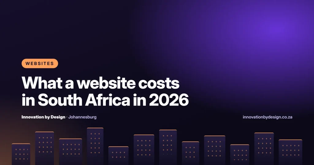What a website costs in South Africa in 2026, Innovation by Design